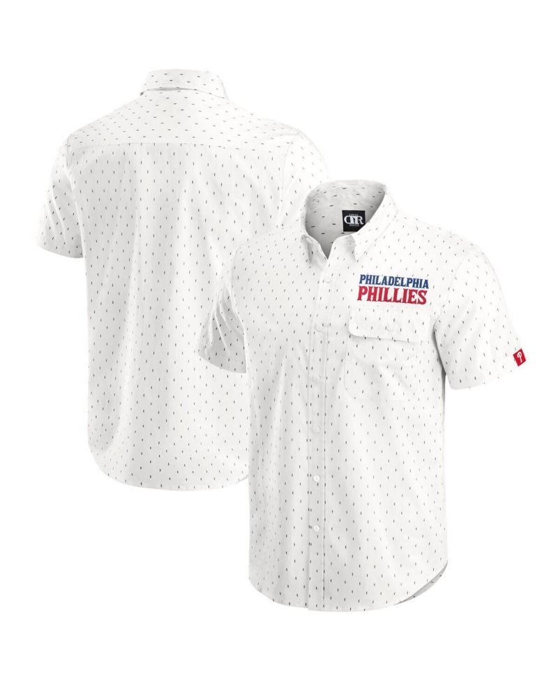 Darius Rucker Collection by Men's Cream Philadelphia Phillies Printed Button-Down Shirt
