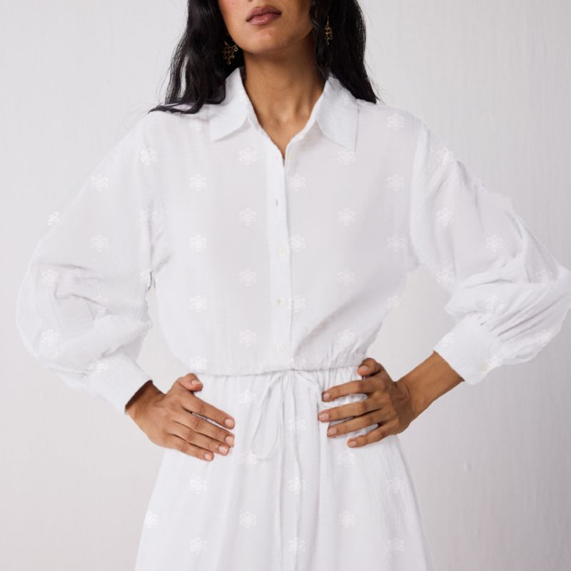 Women's Embroidered Flowy Tiered Maxi Dress
