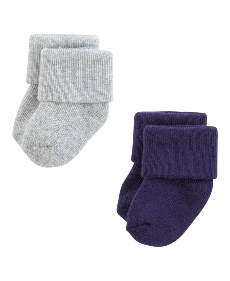 Baby Boys Hudson Cotton Rich Newborn and Terry Socks 12-Pack