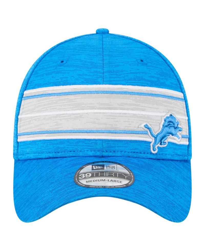 Men's Blue Detroit Lions Stripes 39THIRTY Flex Hat