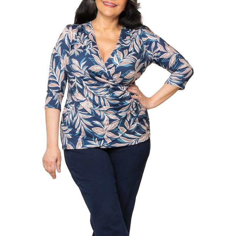 Plus Size Femme Fatale Faux Wrap Top
