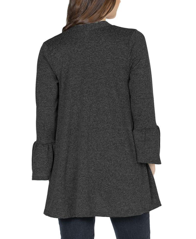 Women's Three Quarter Bell Sleeve Open Cardigan Jacket