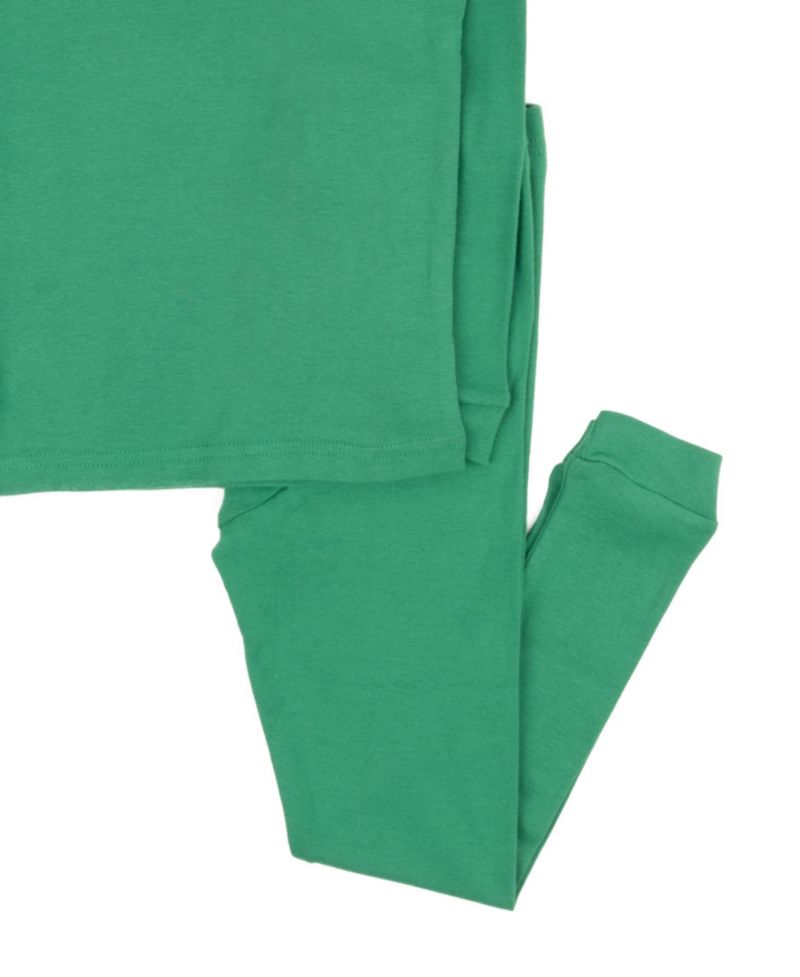 Toddler Matching Family Two Piece Cotton Long Sleeve Solid Color Pajamas 2T-5T
