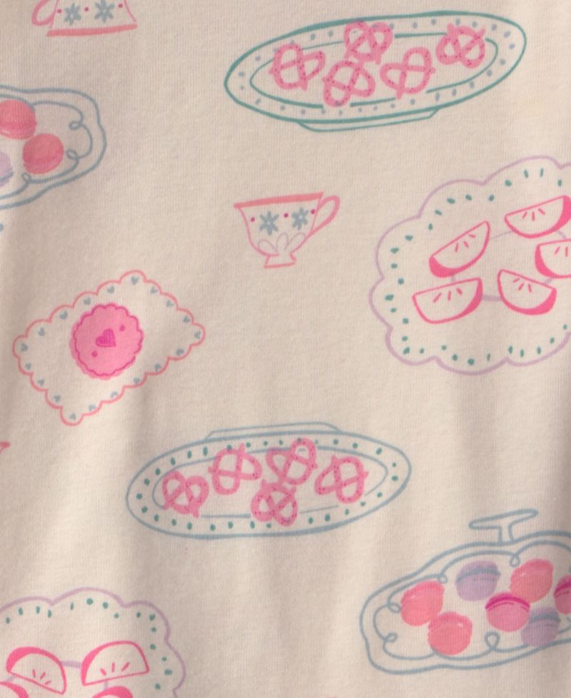 Baby Girls' Fairy Tea Party 100% Cotton Snug Fit Pajama, 4-Piece Set