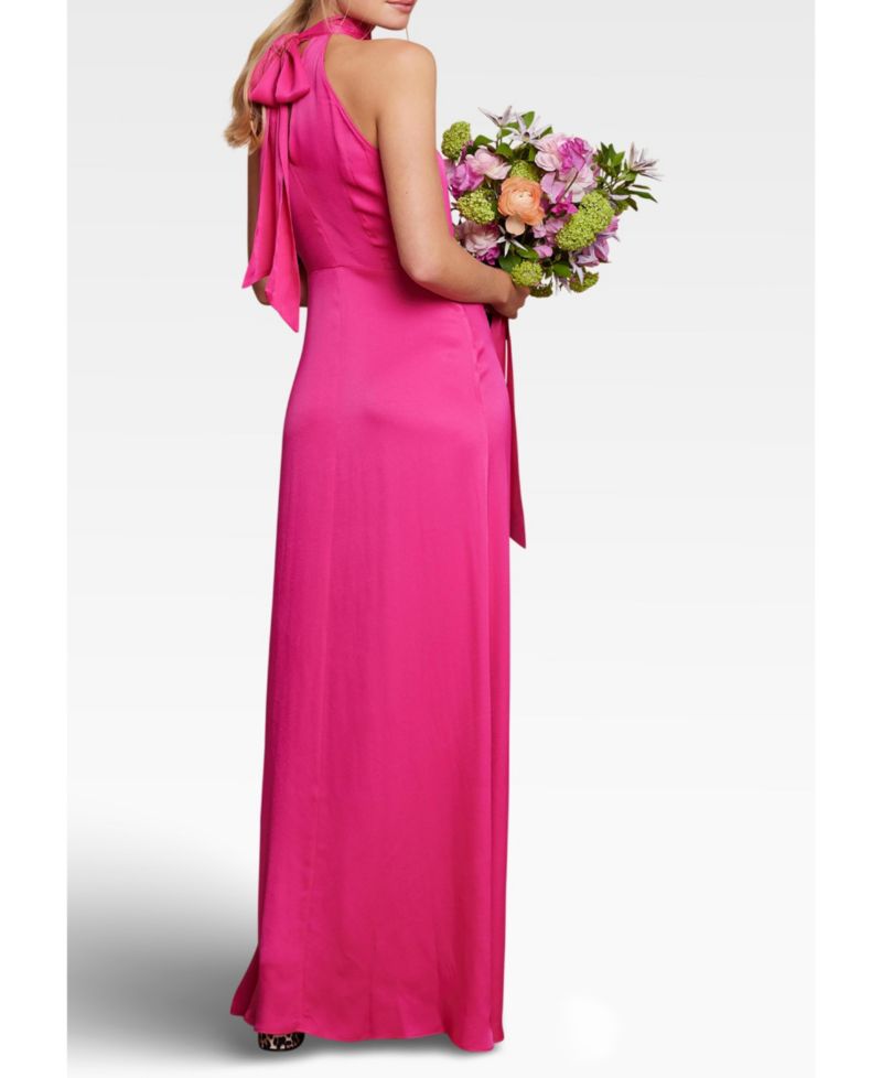 Women's Tilly Satin High Neck Bridesmaid Dress