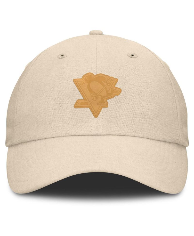 Men's Tan Pittsburgh Penguins Front Office Canvas Adjustable Hat