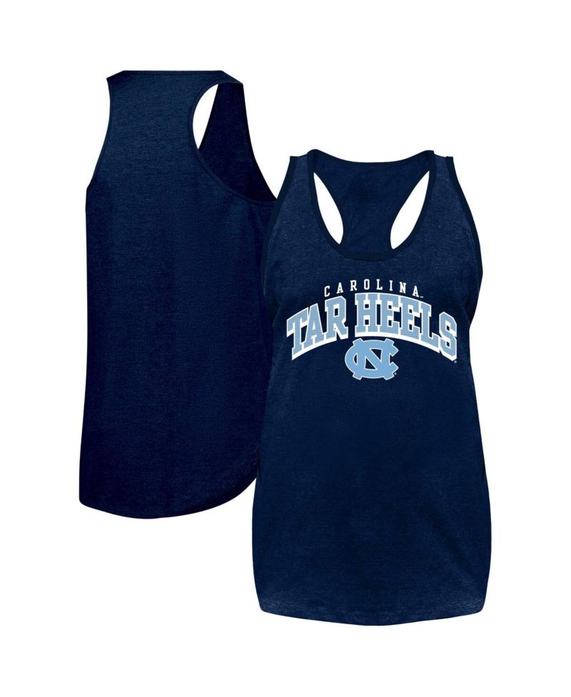 Women's Navy North Carolina Tar Heels Plus Size Arch Tank Top