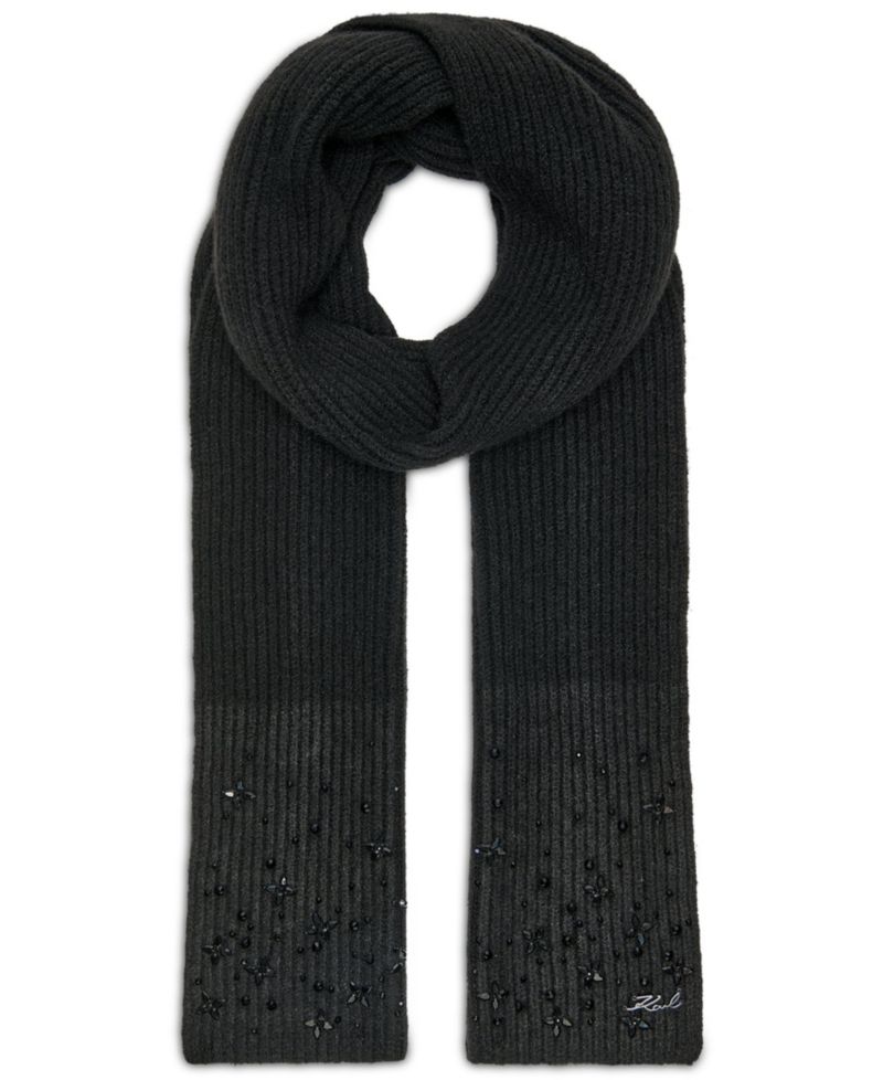 Studded Shaker Stitch Scarf