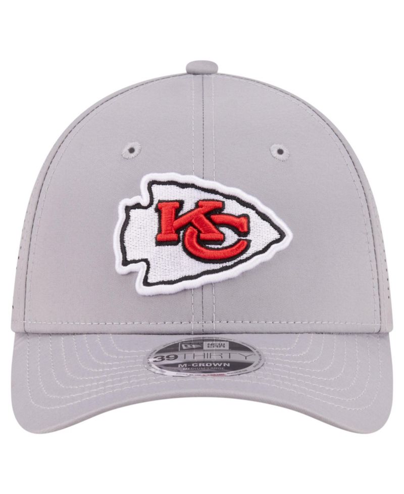 Men's Gray Kansas City Chiefs 39THIRTY M-Crown Stretch Hat