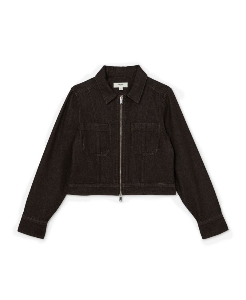 Women's Lotta Cropped Denim Zip-Through Jacket