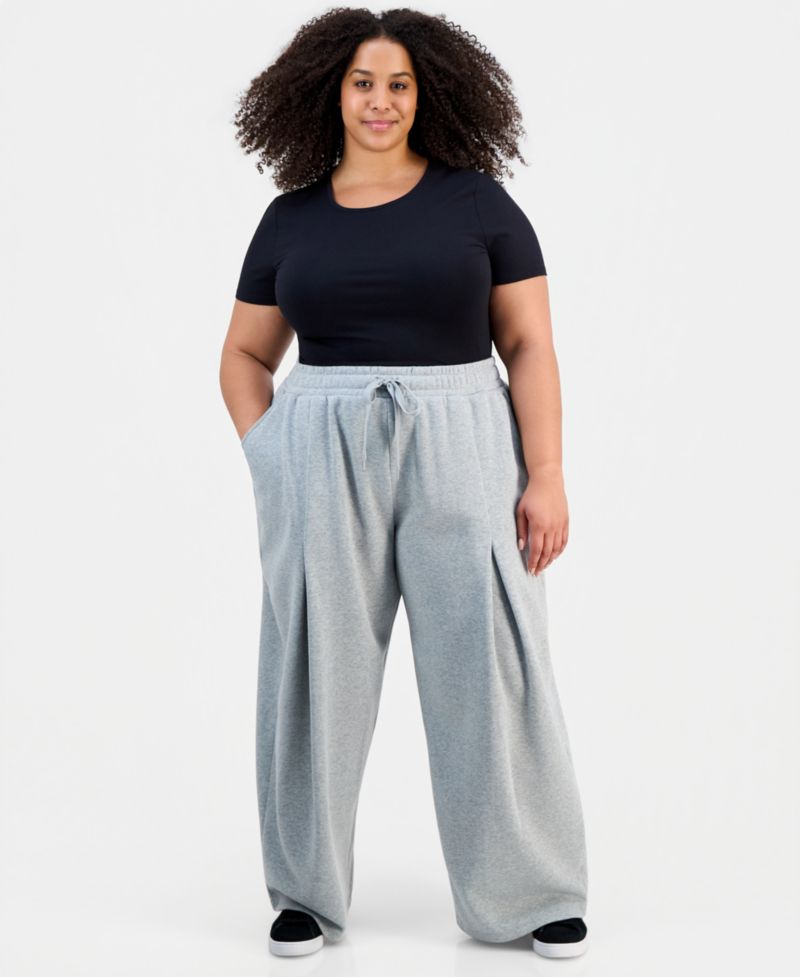 Trendy Plus Size Barrel-Leg Pants