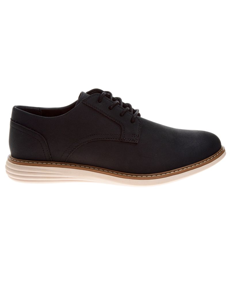 Men's Business-Casual Lace-Up Faux Leather Oxfords