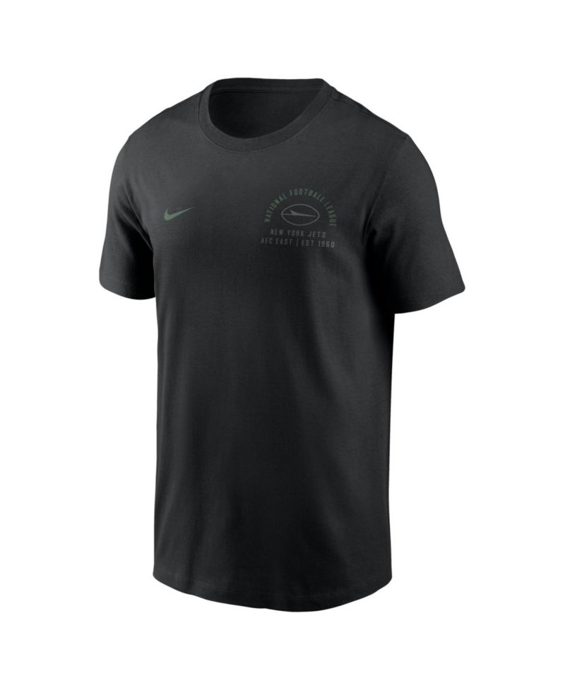 Men's Black New York Jets Split Logo T-Shirt