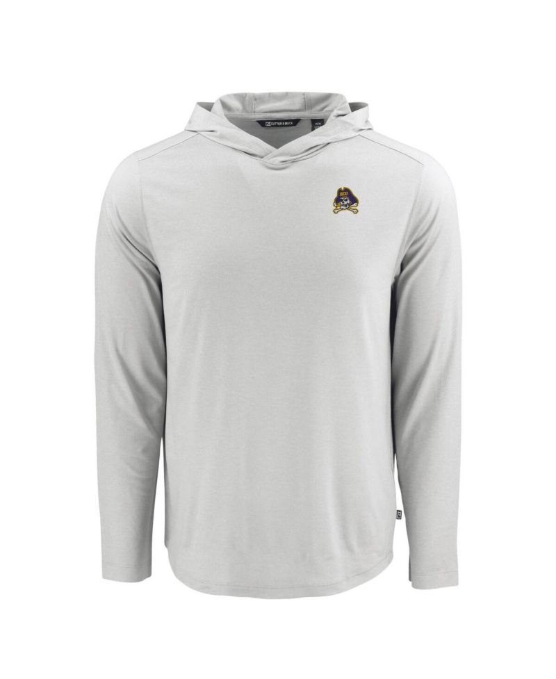 Men's Gray ECU Pirates Coastline Epic Comfort Eco Long Sleeve Hoodie T-Shirt
