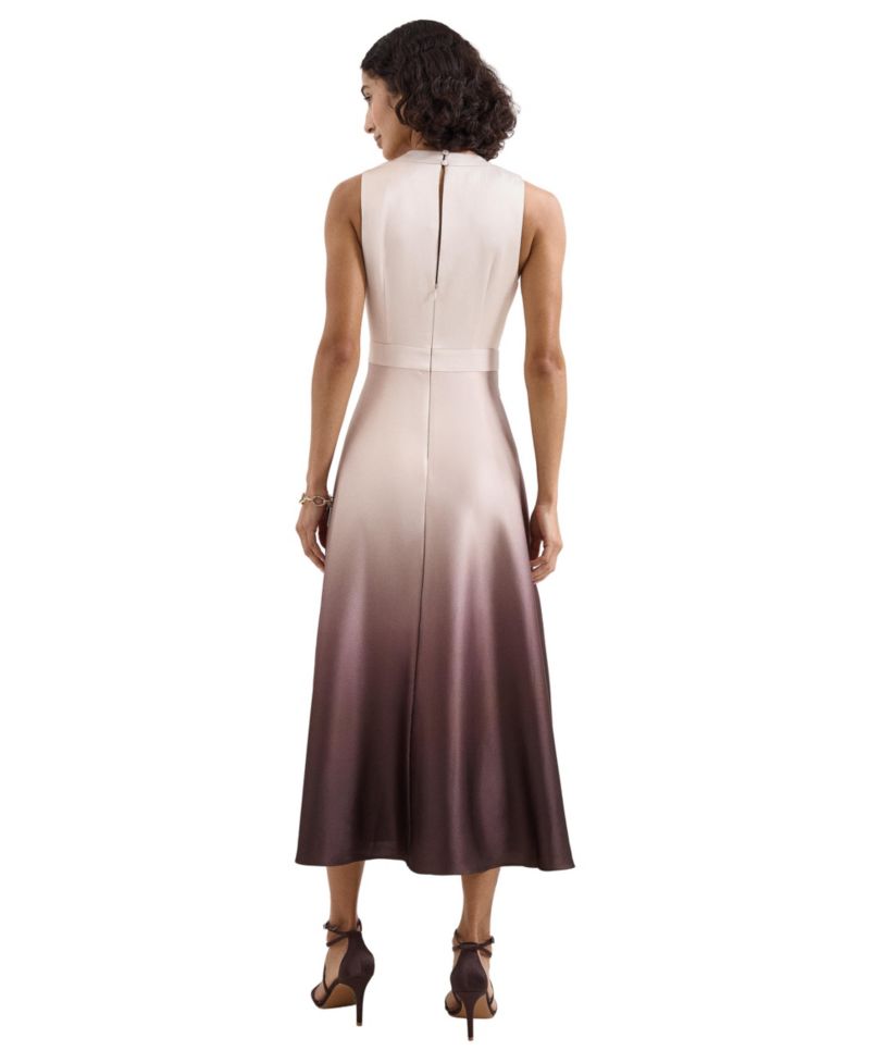 Women's Ombre Cowl Neck Midi Dress
