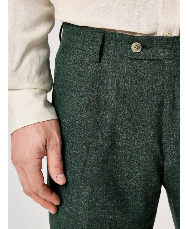 Men's Linen Wool Blend Trousers