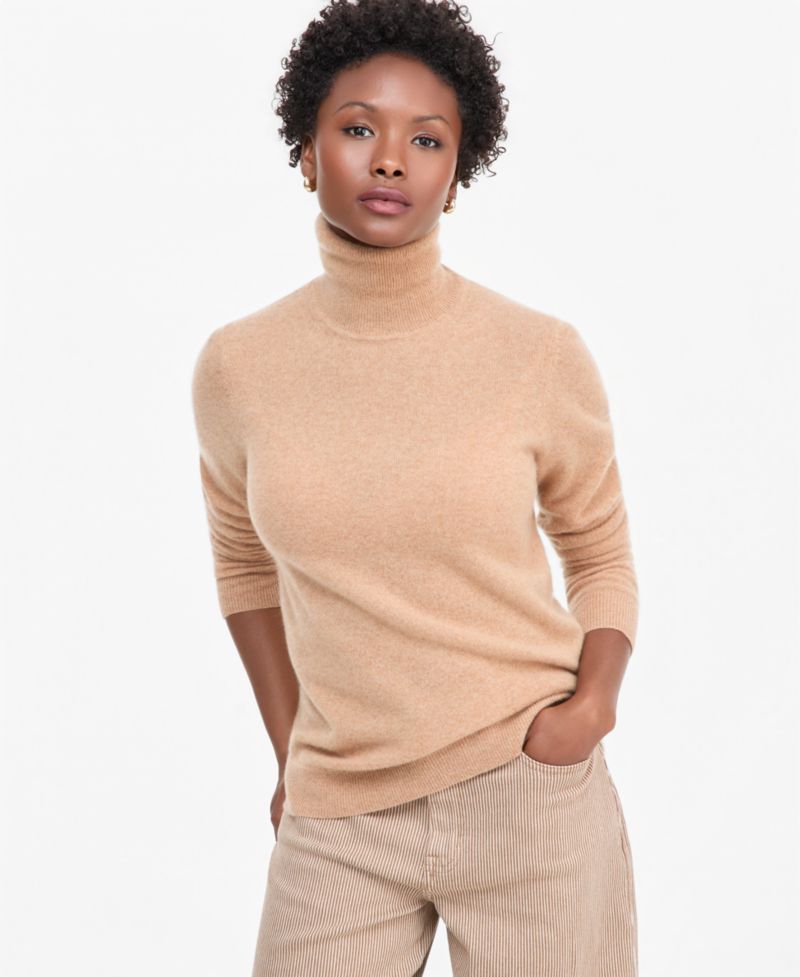 Petite Cashmere Turtleneck Sweater