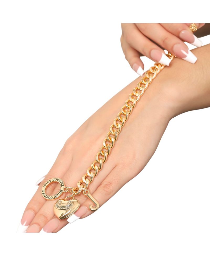 Toggle Bracelet with Crystal Heart Charm