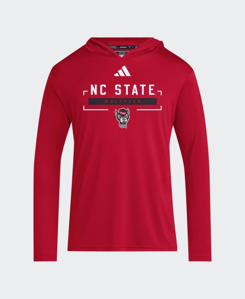Men's Red NC State Wolfpack D4T Long Sleeve Hooded T-Shirt