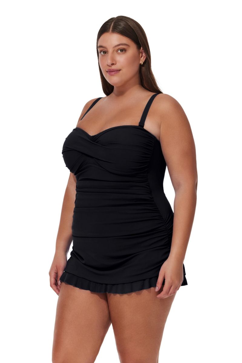 Women's Tutti Frutti Plus Size Bandeau Swimdress Swimsuit