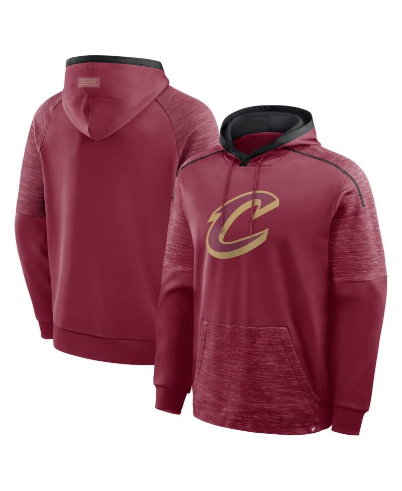 Men's Wine Cleveland Cavaliers Pick Roll Defender Pullover Hoodie