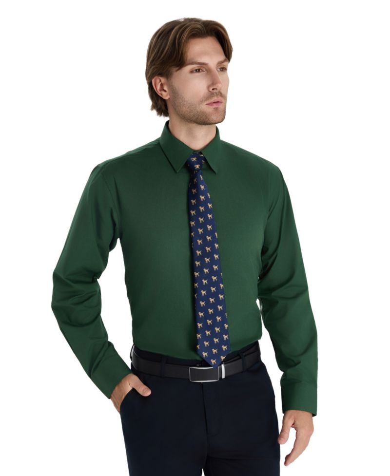 Men's Regular Fit Solid Dress Shirt