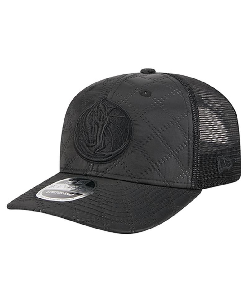 Men's Black Dallas Mavericks Quilted 9SEVENTY Trucker Adjustable Hat