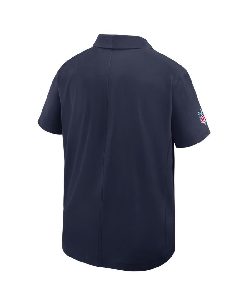 Men's Navy Dallas Cowboys Sideline City Pride Woven Performance Polo Shirt