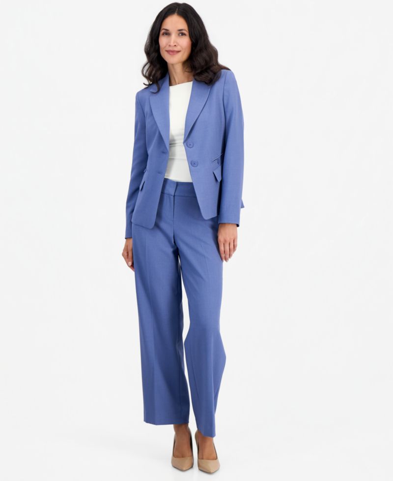 Women's Stretch Wide Leg 2-Piece Pant Suit