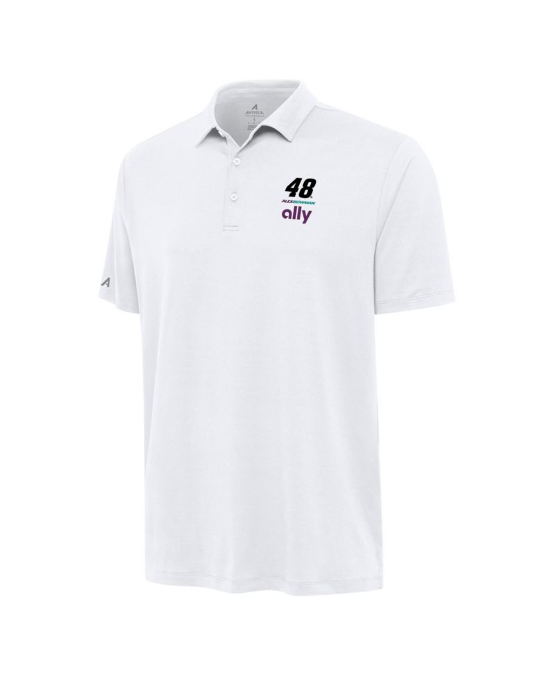 Men's White Alex Bowman Reprocess Polo Shirt