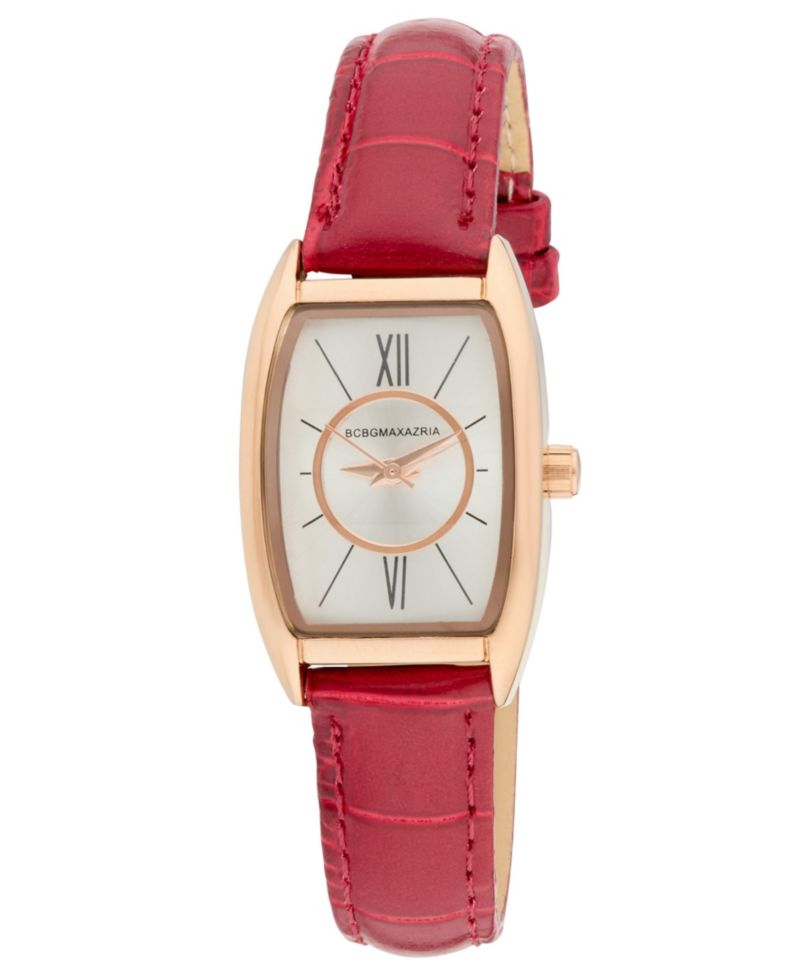Women's Modena Red Leather Strap Watch, 22mm