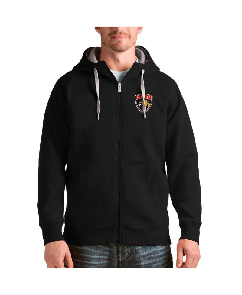 Men's Black Florida Panthers Logo Victory Full-Zip Hoodie