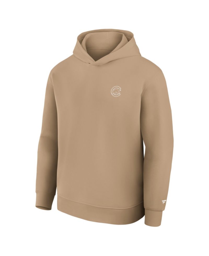 Men's Khaki Chicago Cubs Clutch Tri-Blend Hoodie