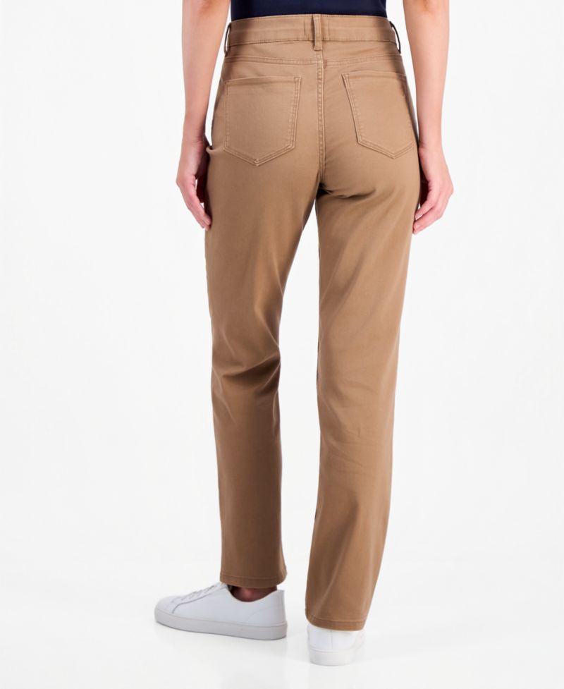 Women's Bay Sateen Straight Mid-Rise Pants