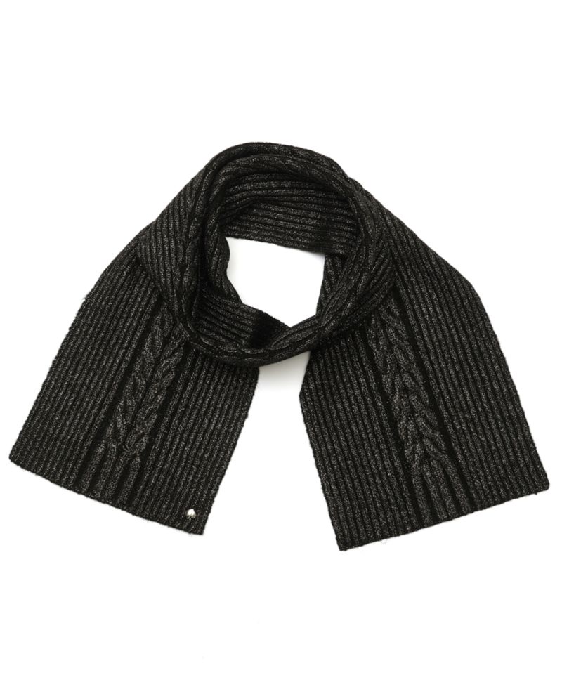 Women's Metallic Cable Knit Scarf