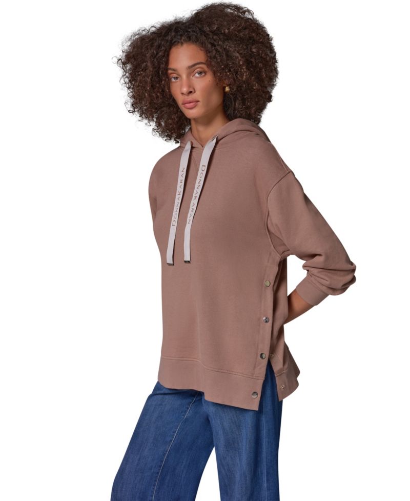 Women's French-Terry Long-Sleeve Side-Snap Hoodie