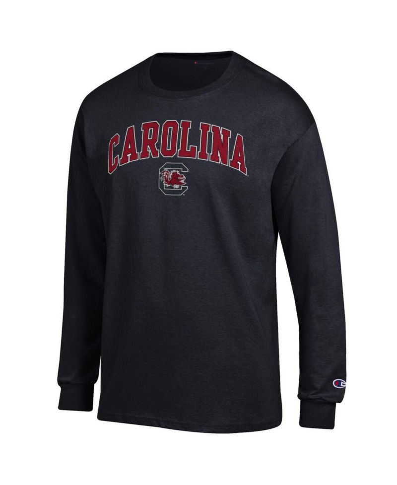Men's Heather Gray South Carolina Gamecocks Arch Over Logo Long Sleeve T-Shirt