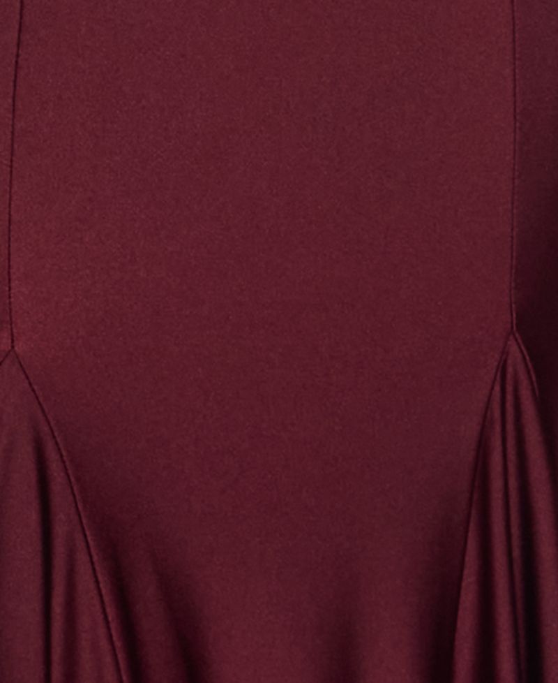 Juniors' V-Neck Shiny Knit Gown
