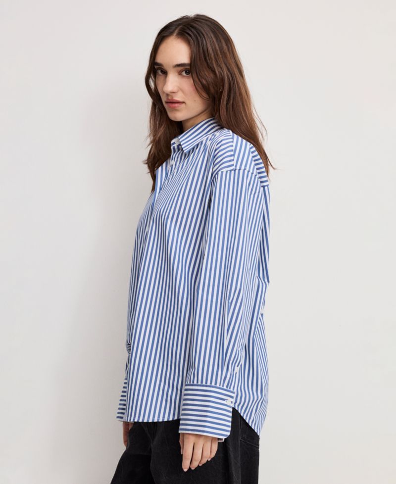 Women's Poplin Oversized Shirt, Regular and Plus