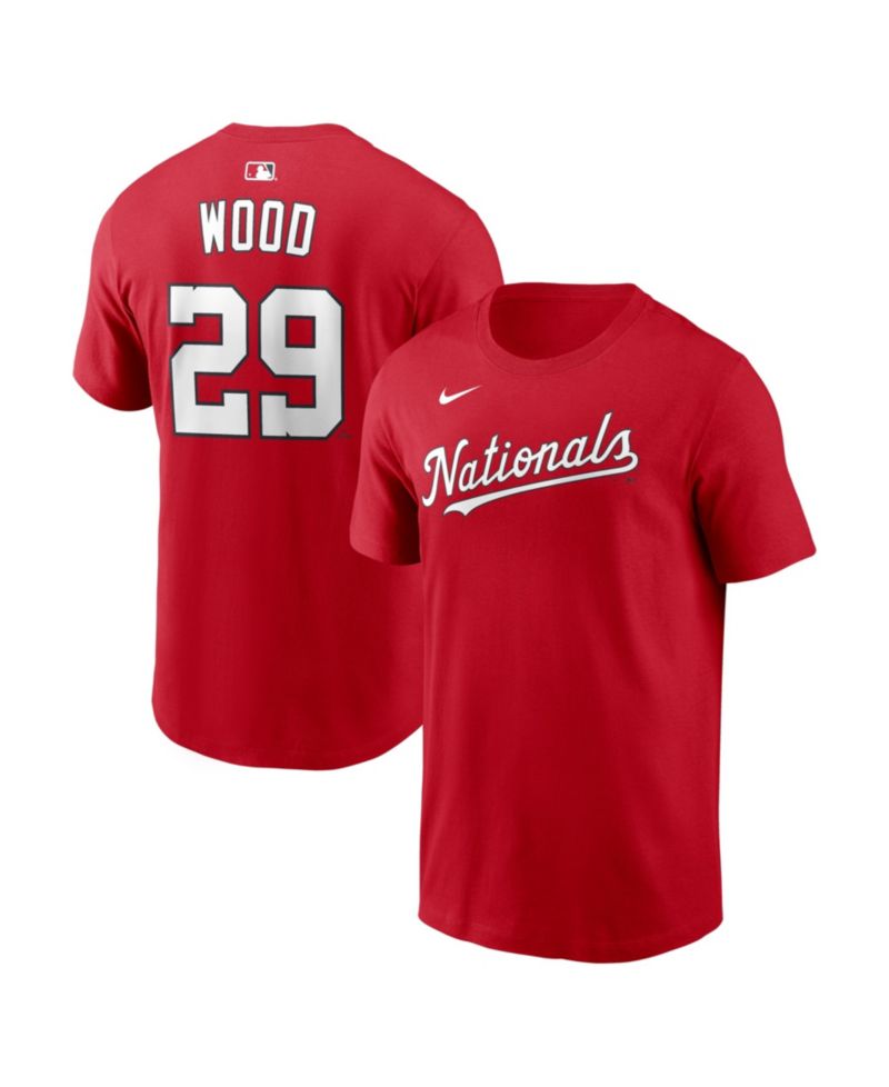 Men's James Wood Red Washington Nationals Name & Number T-Shirt