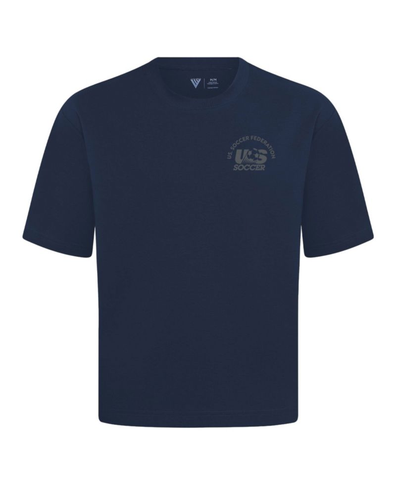 Men's Navy USMNT Luxe Signature Knit Transit T-Shirt