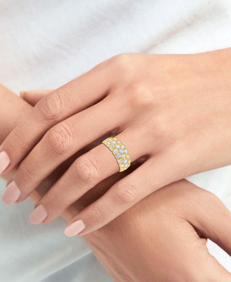 Lab-Grown Diamond Statement Ring (2 ct. t.w.) in Sterling Silver (Also in 14k Gold-Plated Sterling Silver)