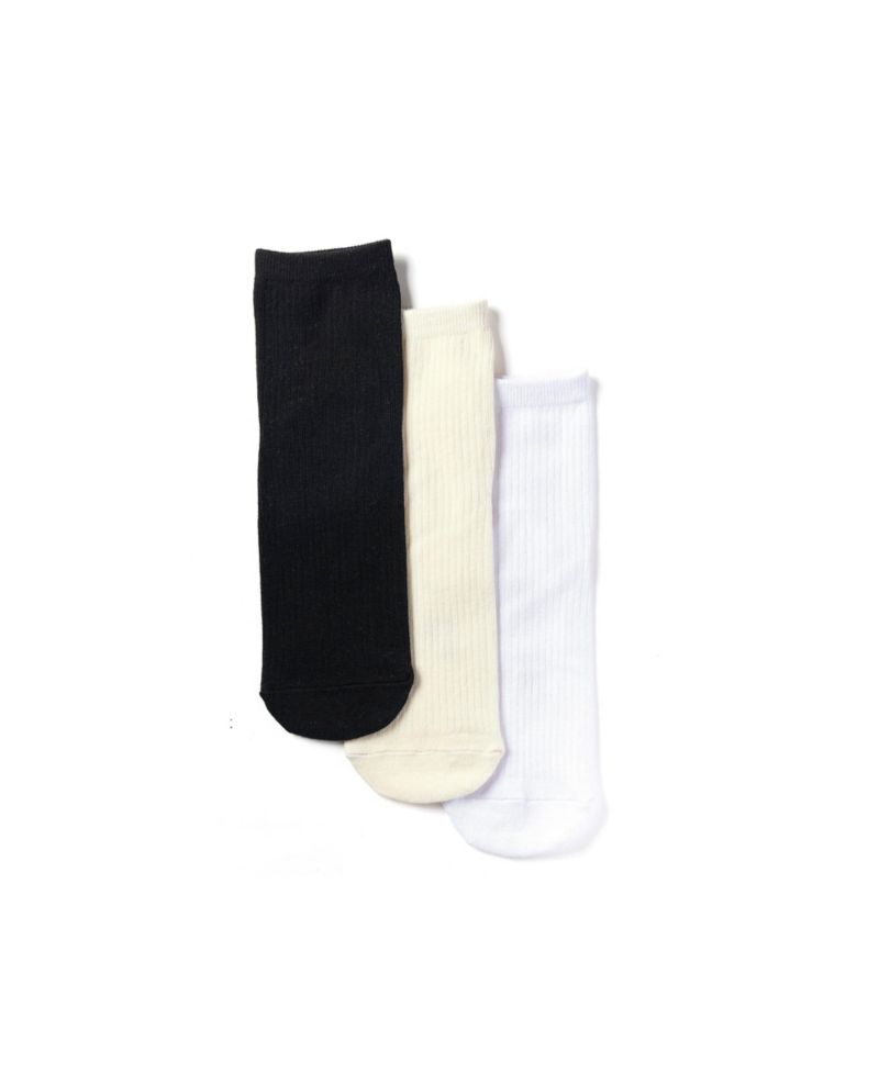 Women's Ribbed Ankle Socks, 3-Pack