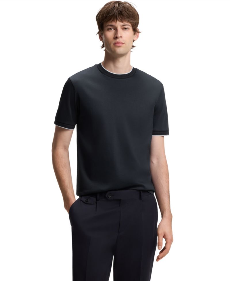 Men's Cotton Slim-Fit Crew Neck T-Shirt