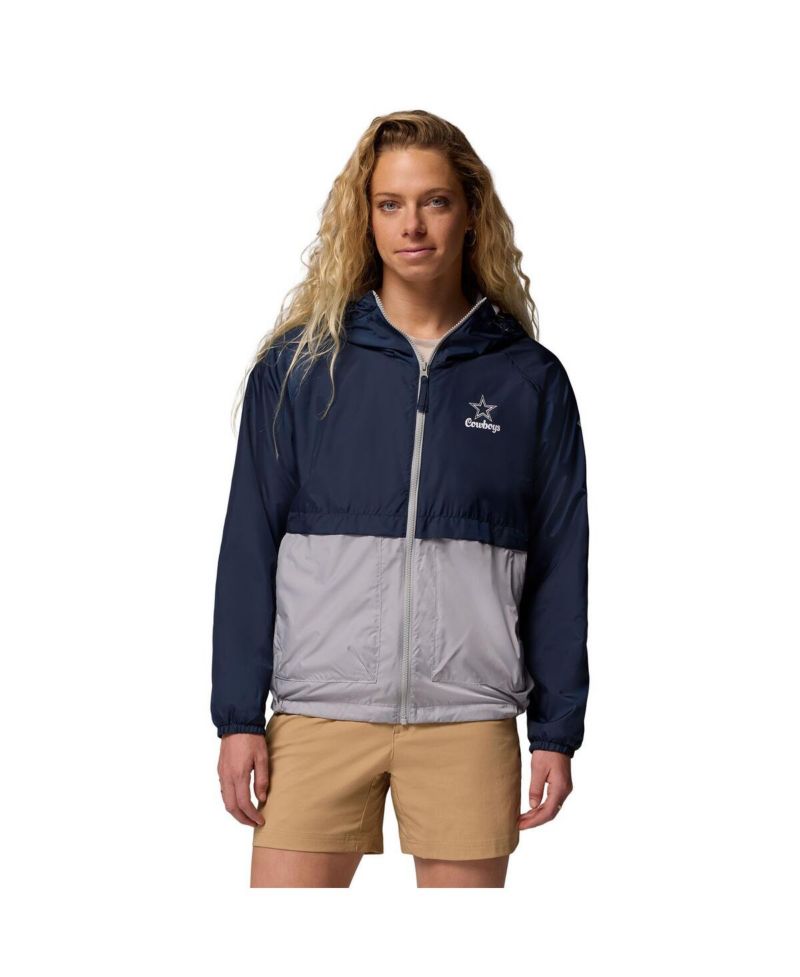 Women's Navy/Gray Dallas Cowboys Spire Hoodie Windbreaker Jacket