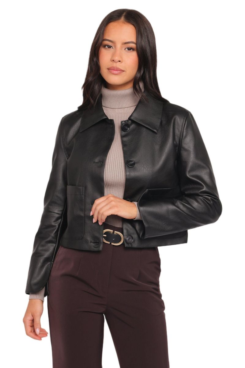 Women's Hope Crop Faux Leather Jacket