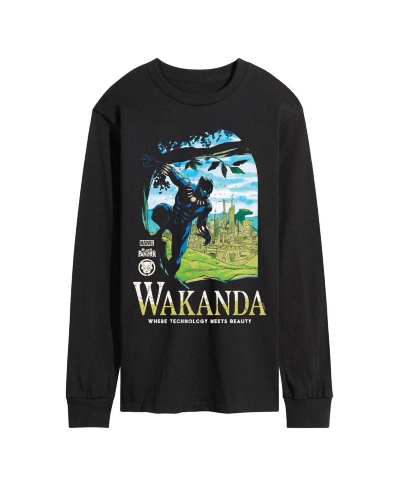 Men's Black Panther Wakanda Long Sleeve T-Shirt
