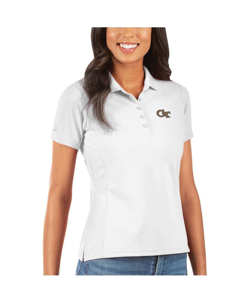 Women's White Georgia Tech Yellow Jackets Legacy Pique Polo Shirt