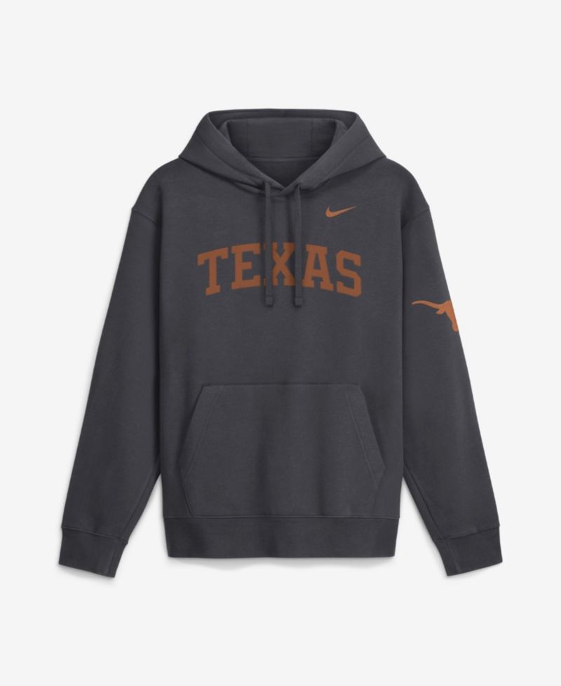 Men's Anthracite Texas Longhorns 2026 Sideline Club Fleece Hoodie