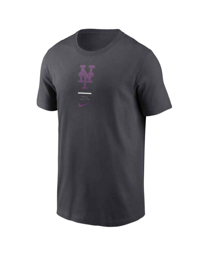 Men's Anthracite New York Mets City Connect 2-Hit T-Shirt